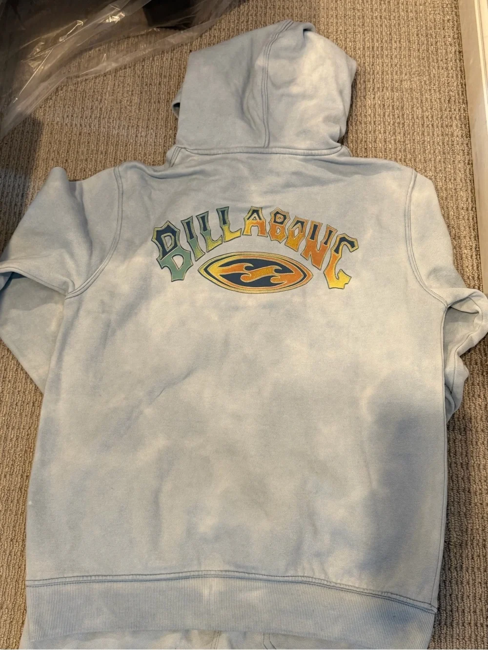 Billabong Light Blue & White Tie-Dye Hoodie & Jogger Set